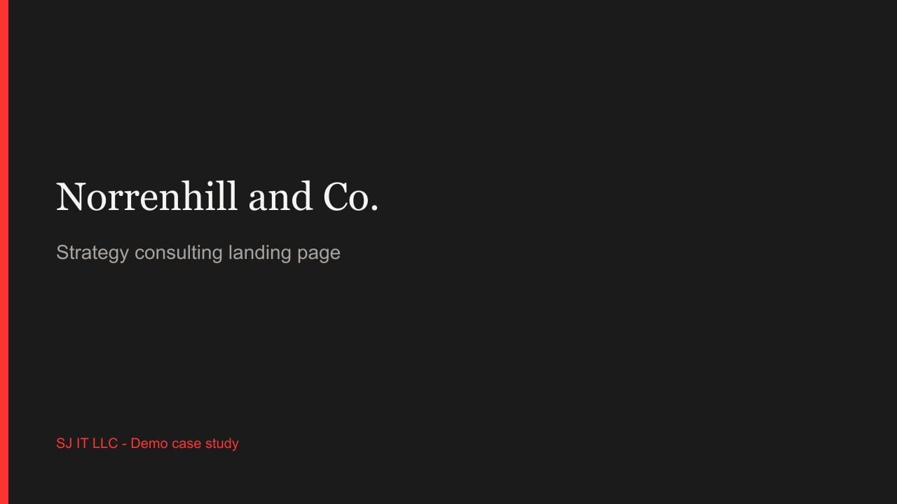 Norrenhill & Co. — Consulting Landing Demo