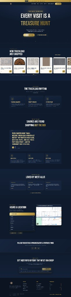 Out The Box homepage after redesign — premium dark storefront