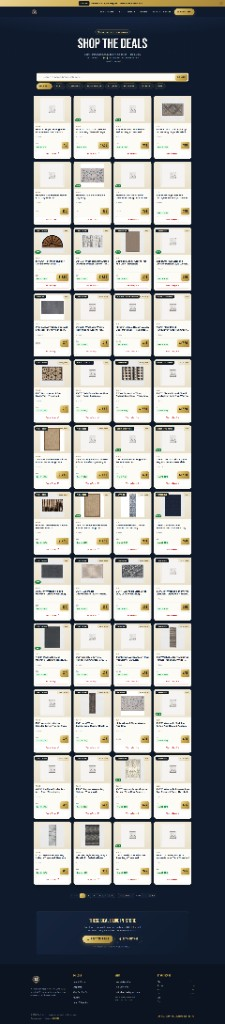 Out The Box shop deals page after redesign — dark product grid