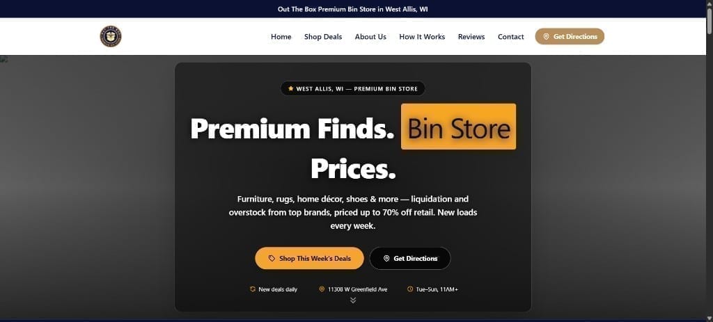 Out The Box Premium Bin Store